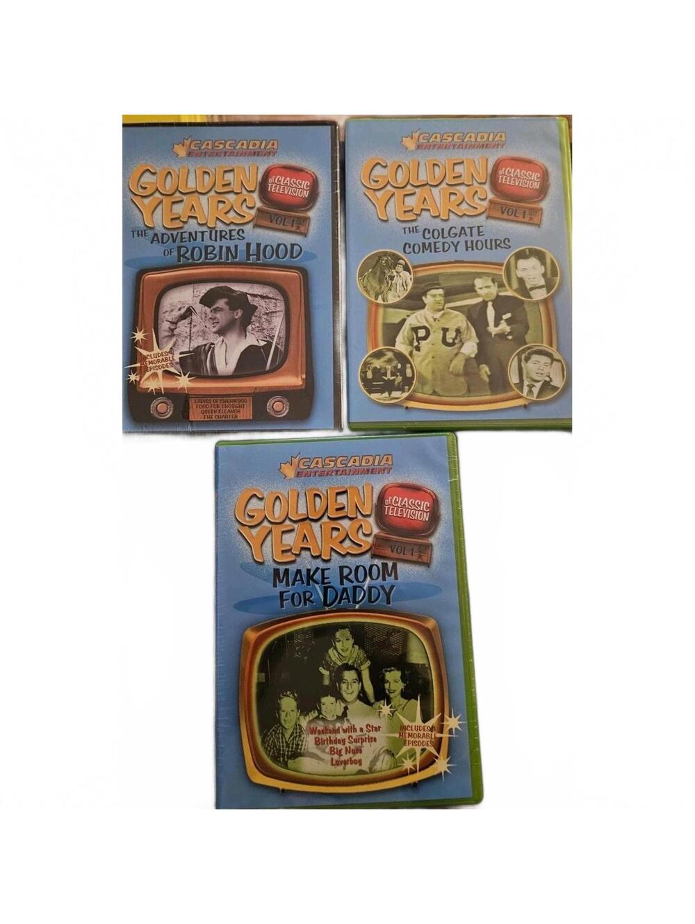Cascadia Golden Years Classic TV Shows Make Room for Daddy Robinhood +++ Dvd Lot